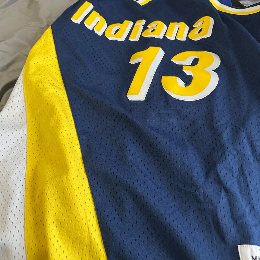 Mitchell & Ness Blue and Yellow Indiana Jersey